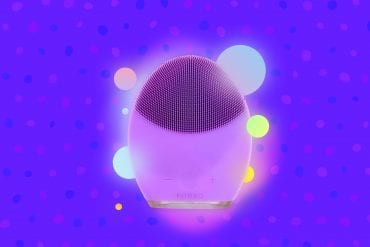 using Foreo Luna 2 device for deep cleansing and skincare routine